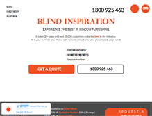 Tablet Screenshot of blindinspirations.com.au